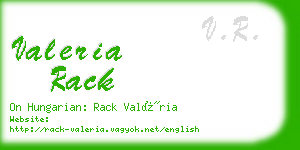 valeria rack business card